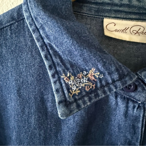 Carroll Reed Embroidered Denim Button-Up Shirt - Picture 4 of 11